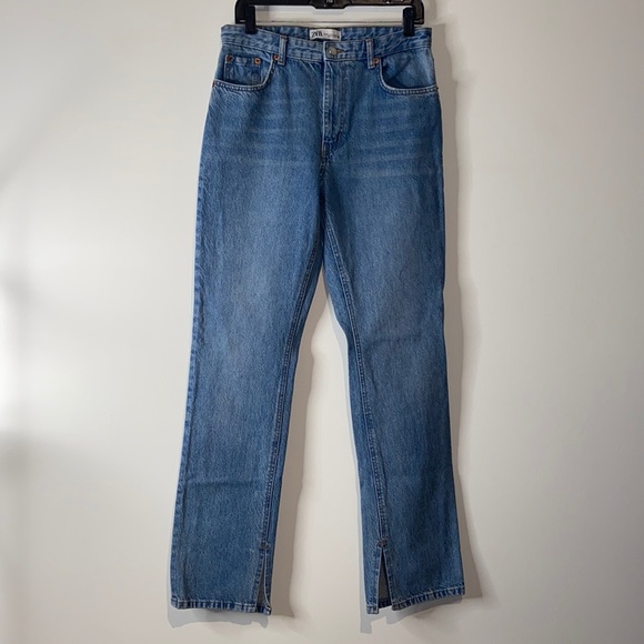 Zara Denim Blue Flare Jeans - Picture 1 of 11